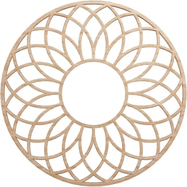 Ekena Millwork Cannes Wood Fretwork Pierced Ceiling Medallion, Alder, 20"OD x 6 7/8"ID x 1/4"T CMWP20X20X0250CNAL - main